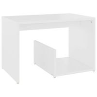 mesa auxiliar  mesita auxiliar  mesa de cafe de madera contrachapada blanco 59x36x38 cm