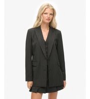 superdry para mujer w5012032a americana pinstripe boyfriend gris l casual clasico poliester