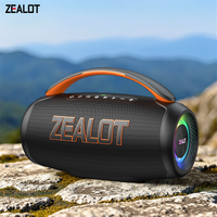 zealotp12 altavoz bluetooth portatil de 60w con 10 horas de reproduccion asa portatil altavoz original iluminacion rgb zealot