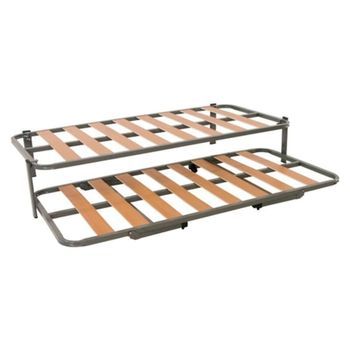 Herraje Completo Cama Nido Canguro 90x190 Cm + 2 Somieres Tubo 30x30 Mm, Balda Ancha, Patas Incluidas