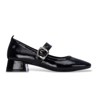 Carmela para mujer. 16436101-NEGRO Bailarinas de Piel 164361 negro (41), 3 a 5cm, Hebilla, Casual, Clásico, Charol