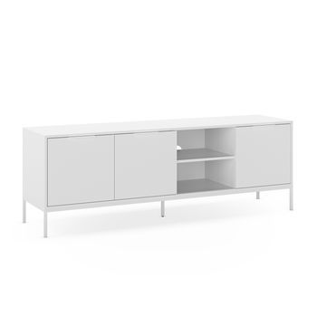 Mueble Tv Auri 3 Puertas Color Blanco