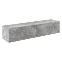 armario de pared evaton - mueble de tv de pared - 140 x 33 x 30 cm - mesa de centro flotante - consola de pared - efecto hormigon encasa