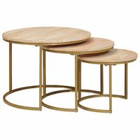mesas de cafe nido 3 uds marron 54 x 54 x 40 cm vidaxl