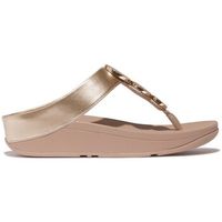 fitflop chanclas chancla halo bead-circle toe-post nude metal para mujer