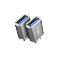 adaptador usb trust 26221 usb-c a usb-a 32 10 gbps pack 2 unidades