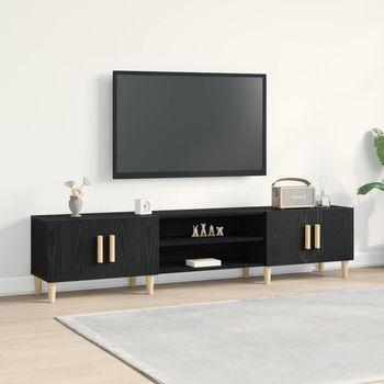 Vidaxl Gabinete De Tv 180 X 31,5 X 40 Cm Roble Negro