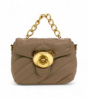 rue madam paris para mujer 1491 bolso puffy shoulder xs taupe osfa casual poliuretano