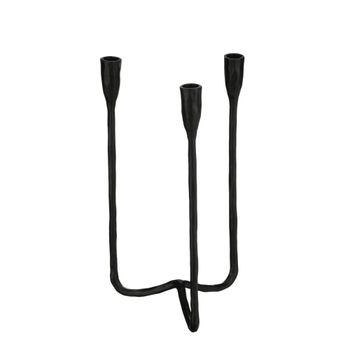Candelero christy negro  h34xb18xl17cm