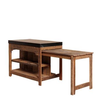 Consola de madera marrón
