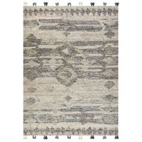 alfombra kilim de lana gris beige 160 x 230 cm a mano patchwork borlas aratashen