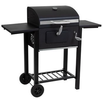 Barbacoa Carro De Metal Negro