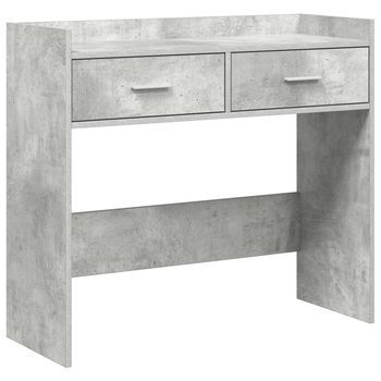 Mesa Consola Gris Hormigón 90 X 35 X 80 Cm Madera De Ingeniería Vidaxl