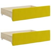 cajones de cama 2 uds madera ingenieria y terciopelo amarillo vidaxl