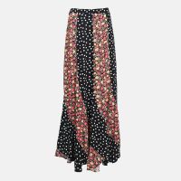 rixo gracella patterned crepe maxi skirt - uk 12
