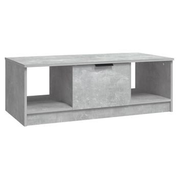 Mesa De Café | Mesa De Centro Madera De Ingeniería Gris Hormigón 102x50x36 Cm