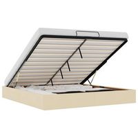 estructura de cama otomana sin colchon tela crema 180x200cm vidaxl