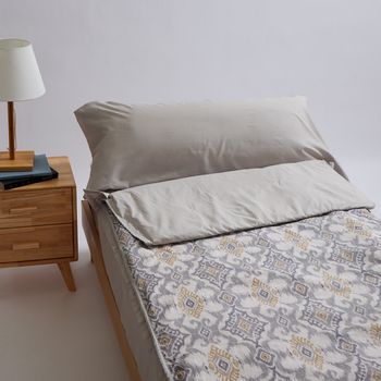 Saco Nórdico Ajustable Elda Beige Cama De 105cm