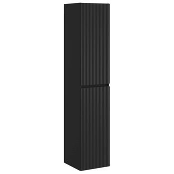 Mueble De Baño Montado En La Pared Negro 33 X 34,5 X 160 Cm Vidaxl