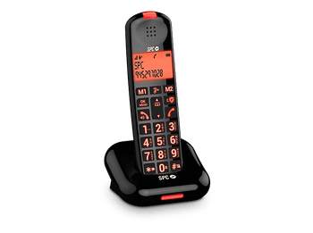 Teléfono - SPC Comfort Kairo, Análogo, 6 Niveles de Volumen, Manos Libres, Botones Grandes, Negro