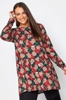 yours top rojo navidad cuadros escoceses con galletas jengibre mujer curvy y tallas grandes yours