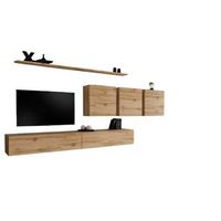 conjunto de muebles para sala switch vii diseno color roble wotan