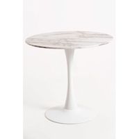 mesa kolio 80 cm marmol de madera 748080 cm - blanco