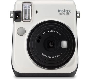 FUJIFILM Instax Mini 70 Instant Camera - 10 Shots Included, White, White