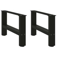 patas para mesa de centro negras 2 unidades 50 x 30-31 cm acero vidaxl