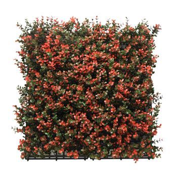 Jardín Artificial Con Flores Rojas