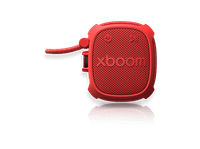 altavoz inalambrico - lg x boom rock  6 w bluetooth autonomia 10h resistencia agua ip67 conexion auracast rojo