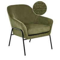 sillon auxiliar decorativo tapizado con estructura metalica asiento moderno verde veddige