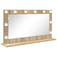 espejo de tocador roble sonoma 80 x 45 x 18 cm rectangular vidaxl