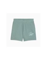 pantalones puma essentials script high-waist mujer verde