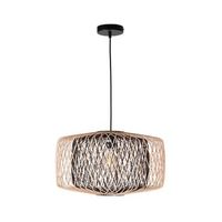 lampara de techo bamboo lumit 60w altura regulable bambu naturalnegro o49 cm