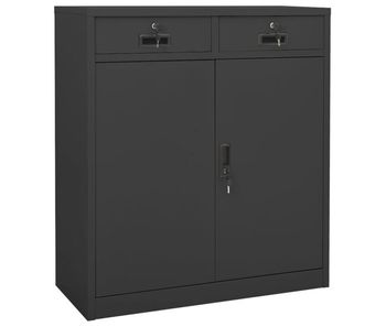 Vidaxl armario de oficina de acero gris antracita 90x40x102 cm