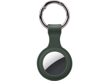 Funda AirTag - ISY IAT-3000-GN, Para Apple AirTag, Con llavero, Silicona, Verde