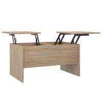 mesa de centrormesa auxiliarrmesa de cafe madera contrachapada roble sonoma 80x505x425cm