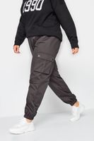 yours pantalones cargo grises con punos elasticos mujer curvy y tallas grandes yours