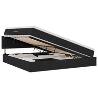 cama con almacenamiento y colchon negro 200 x 200 cm terciopelo vidaxl