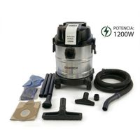 gavatech ajv20-20l r aspirador de seco y mojado de 20 litros 1200w con cuerpo de chapa cable de 3m y funcion de soplado