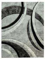 alfombra moderna bravo gris  80x150 cm