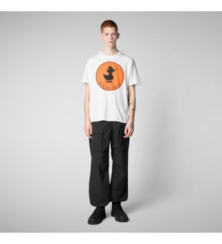 Save The Duck para hombre. DT0825M-BESY20 Camiseta Stampa blanco (XXL), Casual, Algodón, Manga corta
