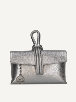 CAPRICE Clutch bag, silver, made of Leather, Size 1