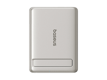 Powerbank - Baseus PicoGo Ultra-Mini Magnetic, 5000mAh, 20W, Carga ultrarrápida inalámbrica Qi2, USB-C, Con cable, Universal, Blanco Titanium