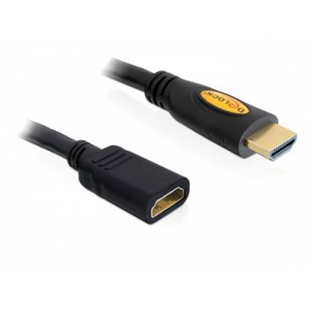 Cable alargador HDMI DeLOCK 1 m Negro