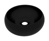 lavabo - lavamanos de lujo redondo ceramica negro mate 40x15 cm