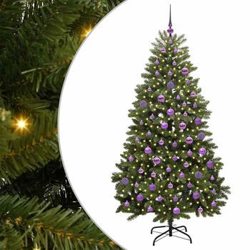 Árbol De Navidad Artificial Verde 180 Cm Pvc Y Metal Vidaxl
