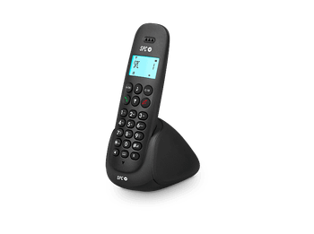 Teléfono - SPC ART 7310, Single, Inalámbrico, Agenda para 20 contactos, Manos libres, Negro