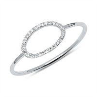 anillo de oro blanco de 14 quilates con diamantes